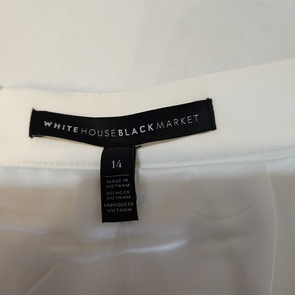 White House Black Market Classic White Buttoned Pencil Skirt - Picture 7 of 12